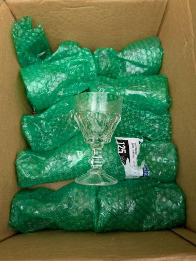 30 Vintage Stem Bottom Glasses - Thumbnail 2