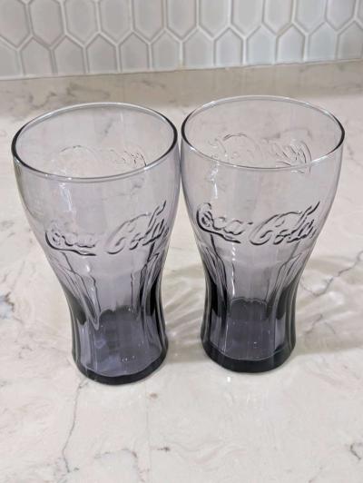 Pair of Purple CocaCola Glasses - Thumbnail 2