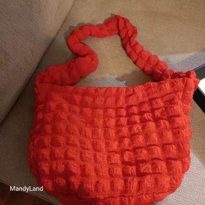 red bubble purse