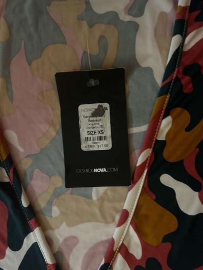 Fashion Nova Sargeant Sexy Camouflage Bodysuit Size XS - Thumbnail 6