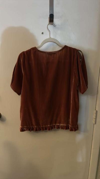 Madewell VelvetTulip Sleeve Ruffle Top Size S - Thumbnail 2