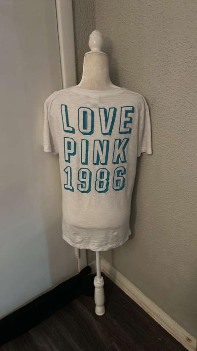 PINK Victoria Secret Short Sleeve Campus TShirt Size Small W - Thumbnail 6
