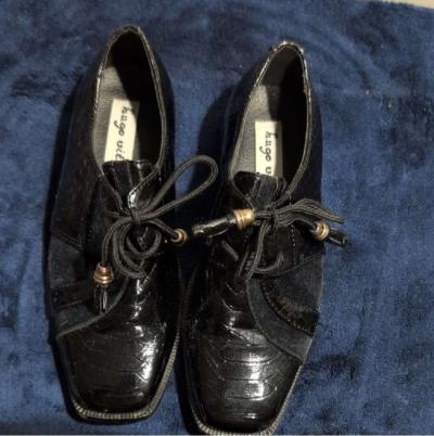 Glossy Black LaceUp Shoes with Beaded Laces size 13 - Thumbnail 4