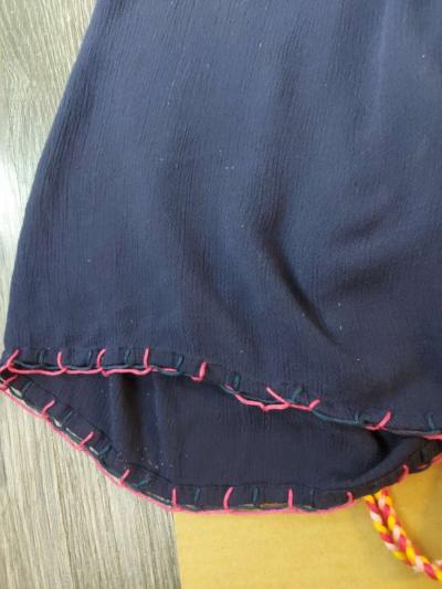 Rocks  Indigo Embroidered Boho Top Size M - Thumbnail 6