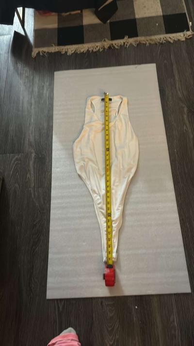 SHEIN Curve White Cutout Back Bodysuit  Size 1XL Spring Summ - Thumbnail 4