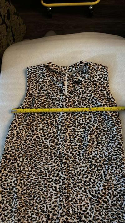 Zac  Rachel Animal Print Sleeveless Neck Strap Shirt Size Sm - Thumbnail 2