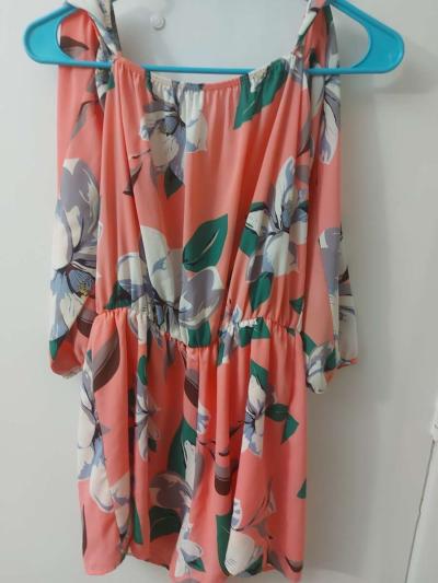 Sage Floral Romper Size S Oversized - Thumbnail 2