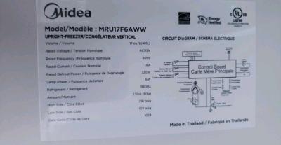 Midea stand up freezer - Thumbnail 3