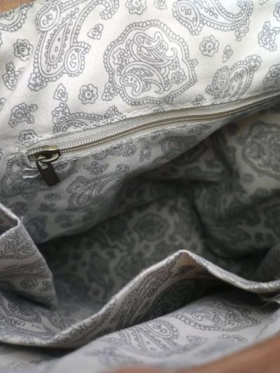 Cognac vintage vegan leather backpack - Thumbnail 6