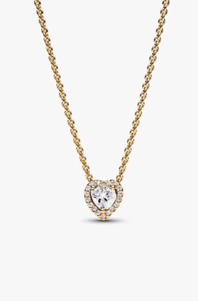 PANDORA GOLDPLATED ELEVATED HEART NECKLACE - Thumbnail 3