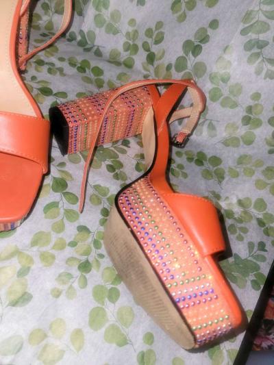 ORANGE SEQUENCE SANDALS - Thumbnail 6