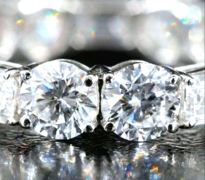 Platinum 950 Eternity Diamond Band - Thumbnail 2