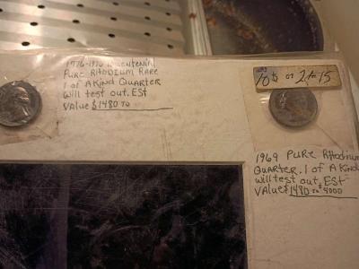 1776 1976 Rare bicentennial pure Rhodium quarter silver aded - Thumbnail 2