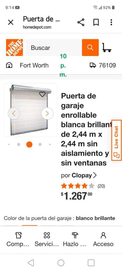 puerta enrollable de garaje de 10X10 nueva 800 firme - Thumbnail 3
