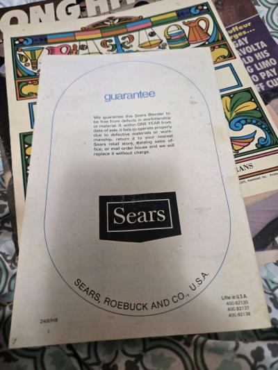 Vintage Sears Blender Recipes and Instructions - Thumbnail 2
