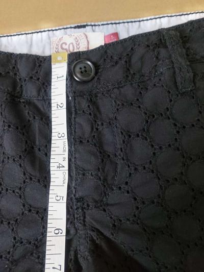 SO Clothing Black Lace Shorts Size 5 Juniors - Thumbnail 4