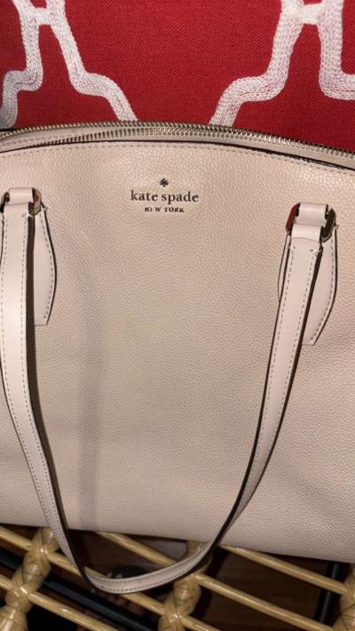 Kate Spade pebble leather large shoulder tote