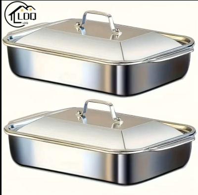 2Pack Stainless Steel Baking Pan 2Pack Stainless Steel Bakin - Thumbnail 2