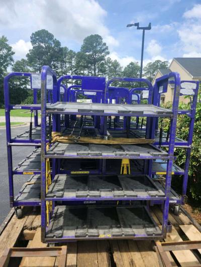 Rolling Warehouse Shelving Storage Carts - Thumbnail 1
