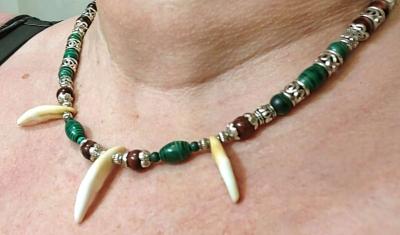 Handmade Wolf tooth necklace - Thumbnail 2