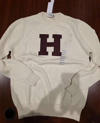 Harvard University COOP applique crew CREME sweater x6 - Thumbnail 2