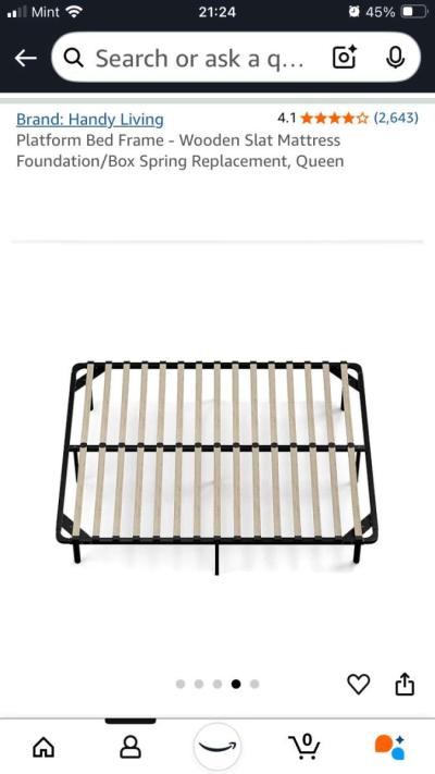 Queen mattress and bed frame - Thumbnail 5