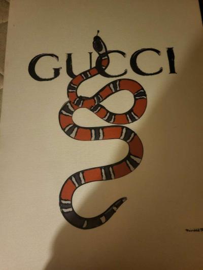 hand painted Gucci painted by far  child Paris - Thumbnail 5