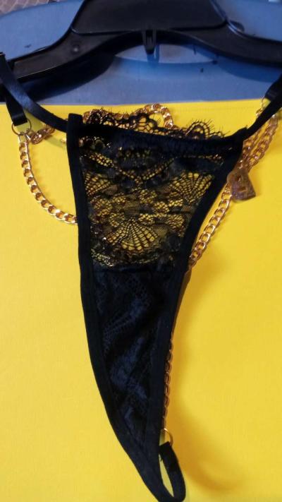 Black Bra and Lace Thongs - Thumbnail 3