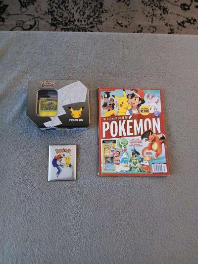 263 Pokemon Cards with Tin Box Card Holder And Magazine - Thumbnail 1