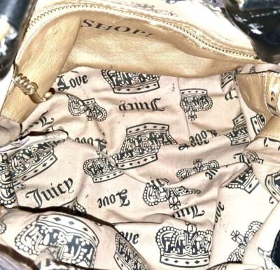 JUICY COUTURE DAYDREAMER BLACK VELOUR SCOTTIE DOG BAG - Thumbnail 3