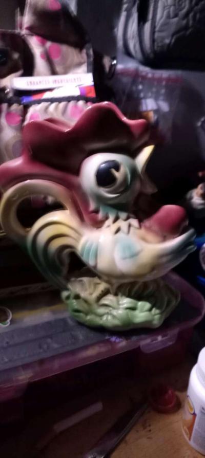 antique chicken rooster vase - Thumbnail 6