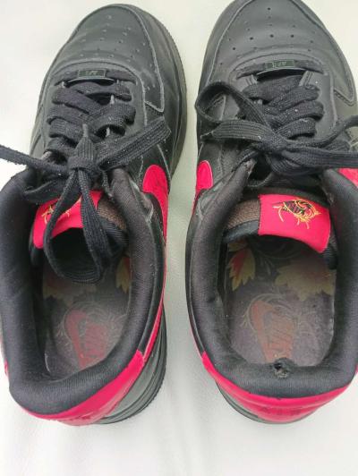 Nike Air Force 1 07 LE Russian Floral Black Red shoes - Thumbnail 3