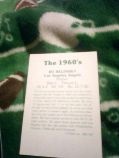 1981 Bo Belinsky 1960s Los Angeles Angels - Thumbnail 2