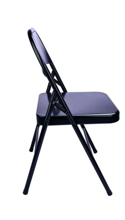 Mainstays Black Steel Folding Chair - Thumbnail 1