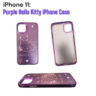 iPhone 11 Phone Case Purple Hello kitty - Thumbnail 4