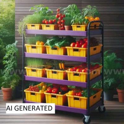 Rolling Warehouse Shelving Storage Carts - Thumbnail 3