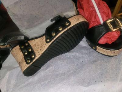 Black Buckle Sandal - Thumbnail 2