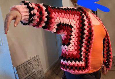 hexagon cardigan handmade - Thumbnail 3