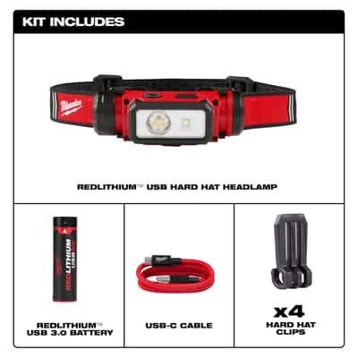 Milwaukee Redlithium 475 lm BlackRed LED Head Lamp - Thumbnail 2