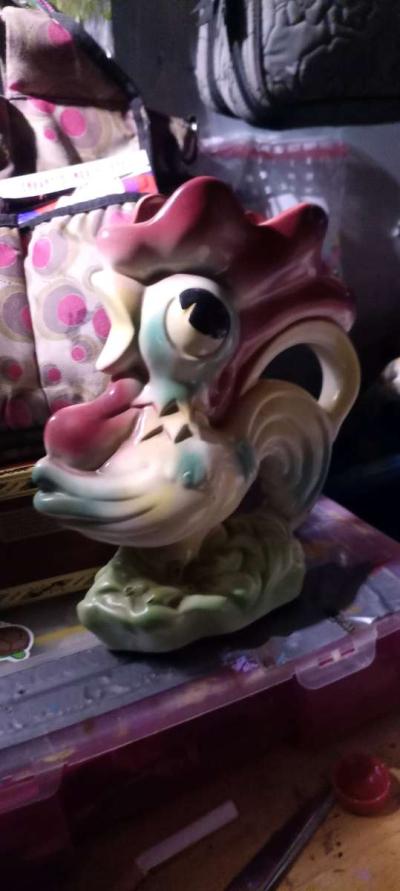 antique chicken rooster vase - Thumbnail 4