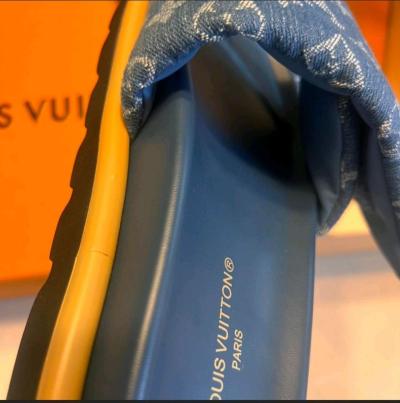 Louis Vuitton Monogram Denim Pillow slides - Thumbnail 4