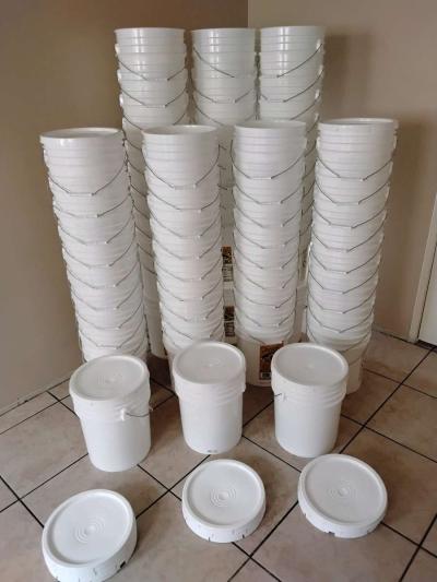 5 Galon White Buckets - Thumbnail 2