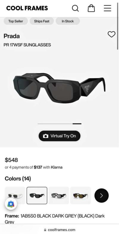 Prada Unisex Shades PR17WS - Thumbnail 4