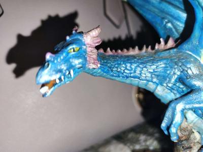 Vintage 1998 Summit Collection winged blue dragon figurine - Thumbnail 2