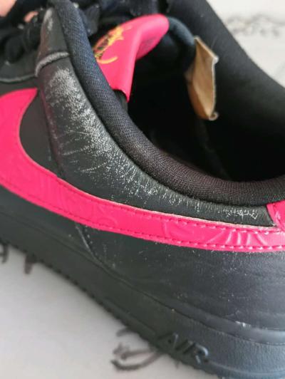 Nike Air Force 1 07 LE Russian Floral Black Red shoes - Thumbnail 6
