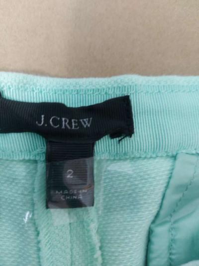 J Crew Mint Green Pleated Pique Cotton Shorts Size 2 Flaw - Thumbnail 4