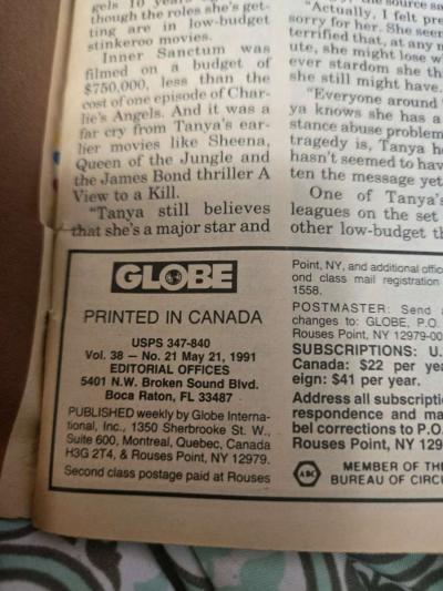 Globe Mag Lee Remick John Travolta Oprah Winfrey May 21 1991 - Thumbnail 4