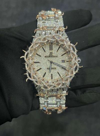 41 MM AP Jesus Crown Moissanite Diamond Diamond Tester Appr - Thumbnail 3