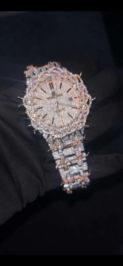 41 MM AP Jesus Crown Moissanite Diamond Diamond Tester Appr - Thumbnail 2