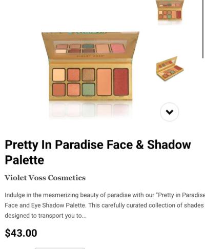 Violet Voss Pretty In Paradise All in one face  Eyeshadow Pa - Thumbnail 3